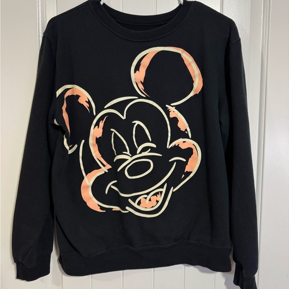 Disney Tops - Disney Black Mickey Mouse Sweatshirt
